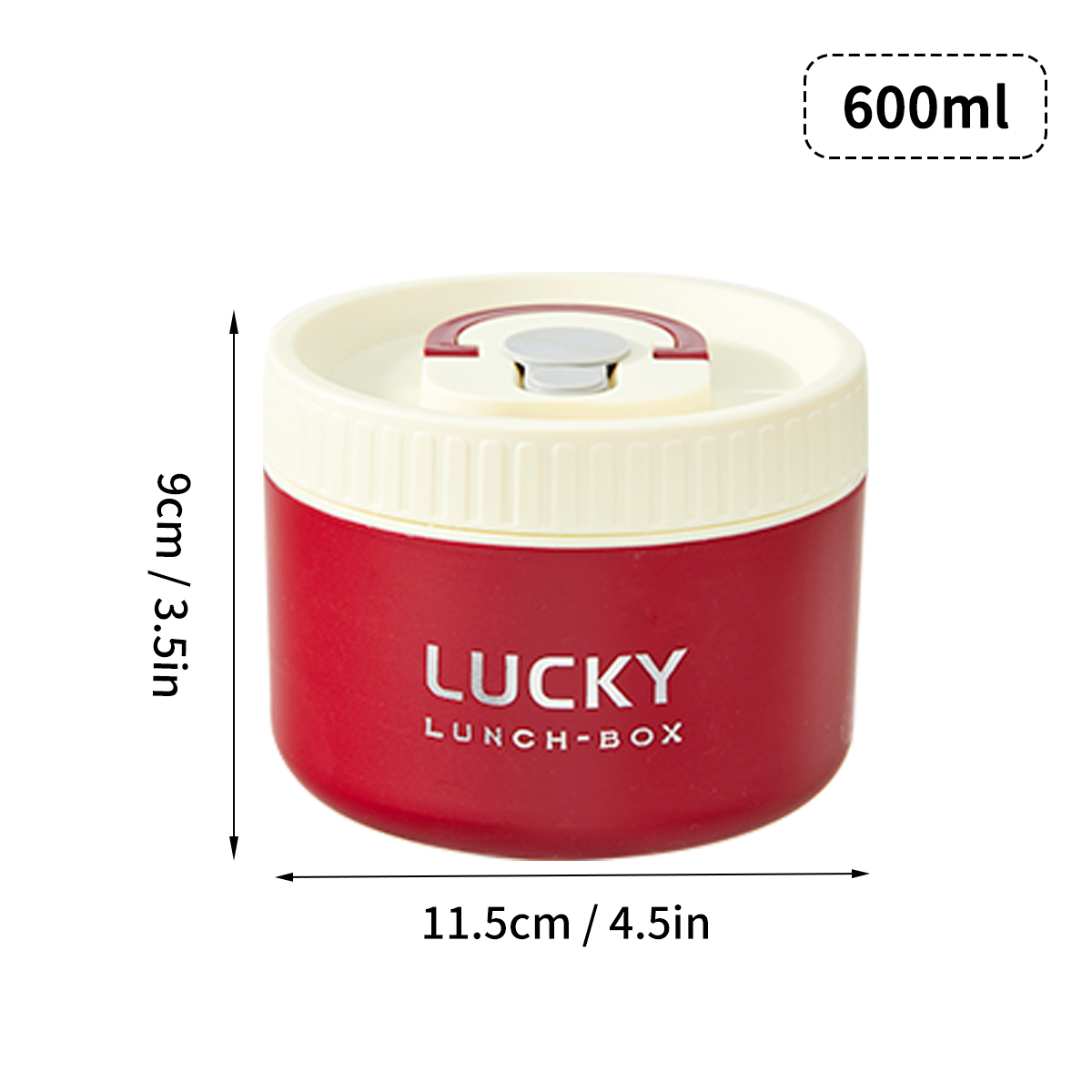 WORTHBUY Portable Insulated Lunch Box 304 Stainless Steel Bento Box With Cutlery&Thermal Bag Microwave Leak-proof Food Container: Red