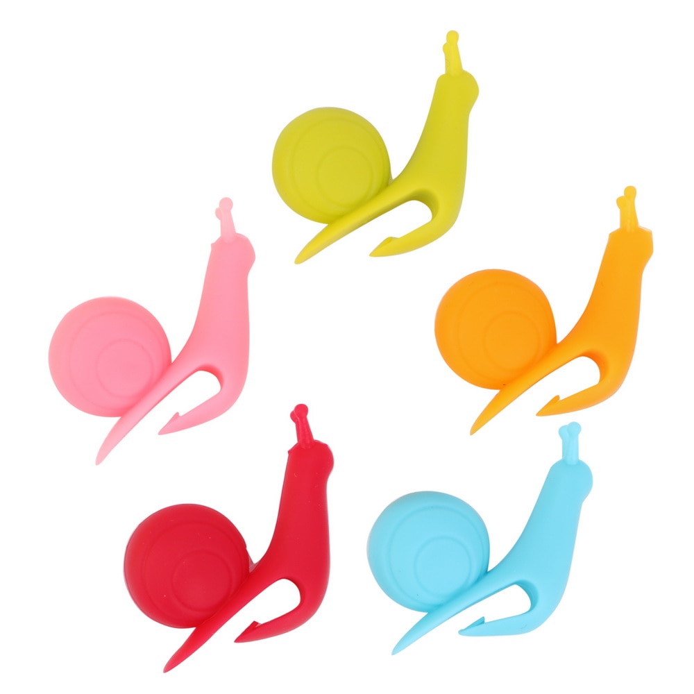 HILIFE Supporto Bustina di Tè Tazza Carino Forma di Lumaca clip Randome colore Decorazione Tazza di Utensili in silicone Tazza Appeso Strumento di Strumenti di Tè