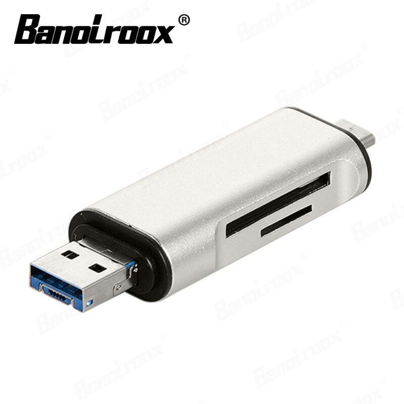 Banolroox 3 in 1 High Speed Card Reader Type-C/OTG/Micro USB TF/SD Card Writer For Smart Phone/Laptop accessories Adapter