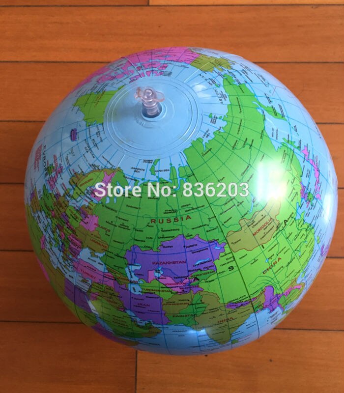 1 pc 25 CM Globe carte gonfler gonflable terre ronde monde enseignant ballon de plage géographie Illustration détaillée enseignement aide jouet PVC