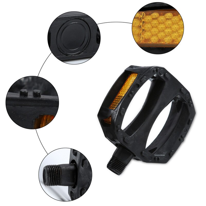 WEST RADFAHREN Kinder Bike Pedale Kunststoff Leichte Anti-Slip Warnung Nacht Reflektor Outdoor Sport Starke kinder Radfahren pedal