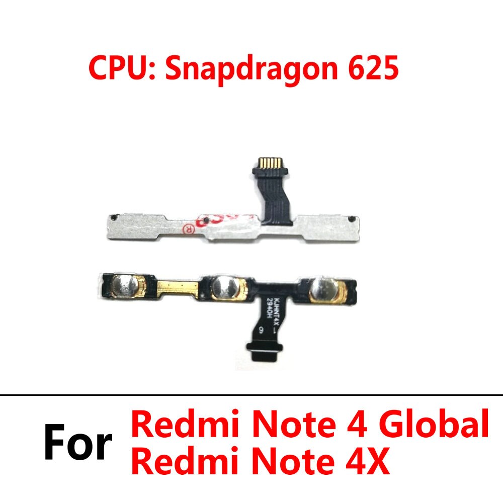 1PCS Volume &amp; power on/off button flex cable For Xiaomi Redmi Note 4X 4 Pro Global Phone: Redmi Note 4X