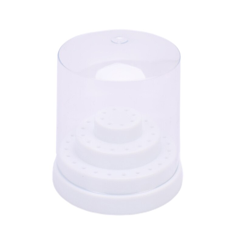 48 Holes Empty Holder Storage Box Holder Stand Display Container Manicure Accessories Acrylic Cover Tools Nail Art Drill Bits: 6