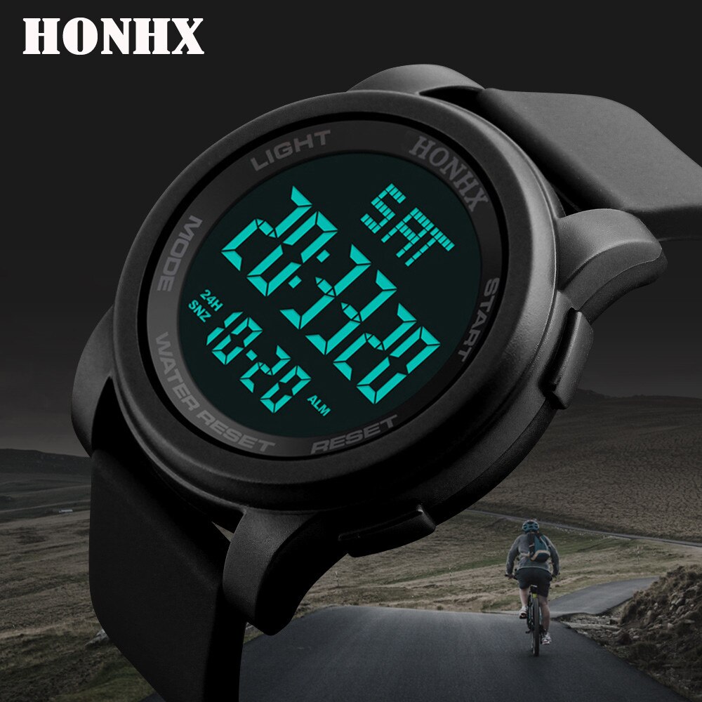 Mode Waterdichte Digitale Horloge Outdoor Sport Horloge Mannen Multifunctionele Horloges Wekker Chrono 5bar Reloj Hombre # T1Q