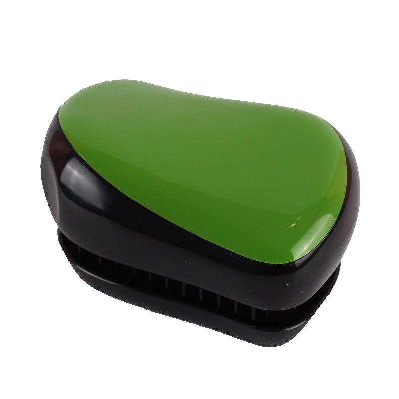 Hair Brush Compact Styler Detangling Hairbrush: Green
