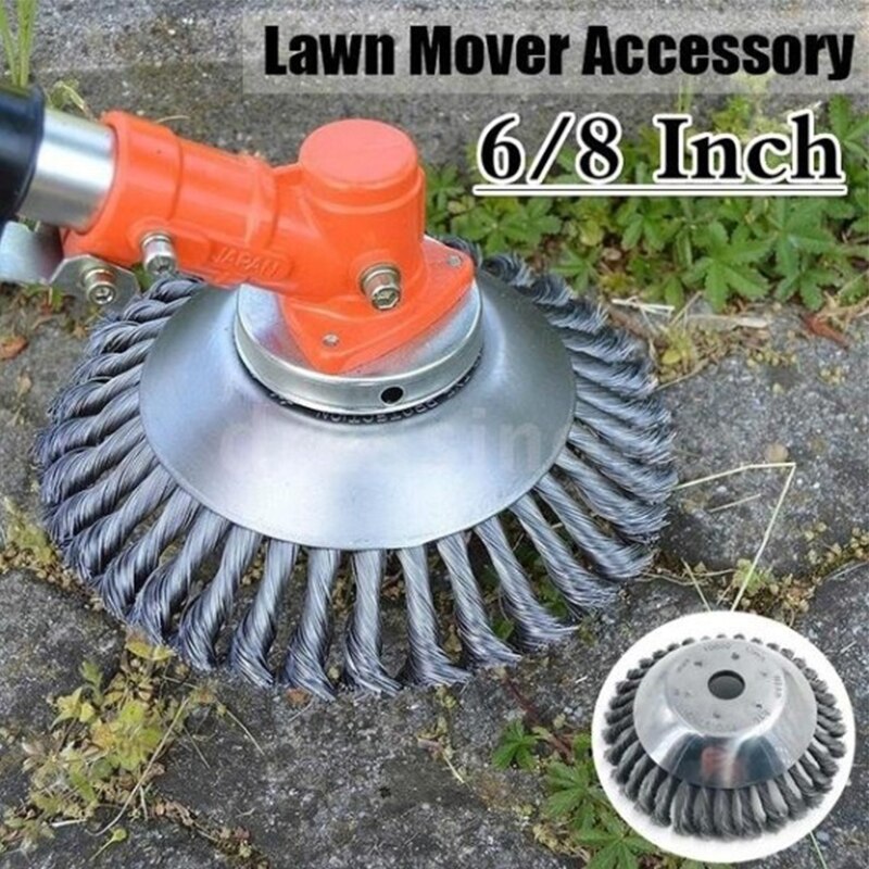 ​Lawn mower 8-inch steel wire wheel with twist mower head bowl type 6-inch lawn mower head mower wheel fittings