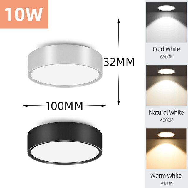 Foco de techo LED para sala de estar y cocina, luz de pista alargada montada en superficie, accesorio de aluminio plegable, 220V: TYPE C 10W / Neutral White / Negro