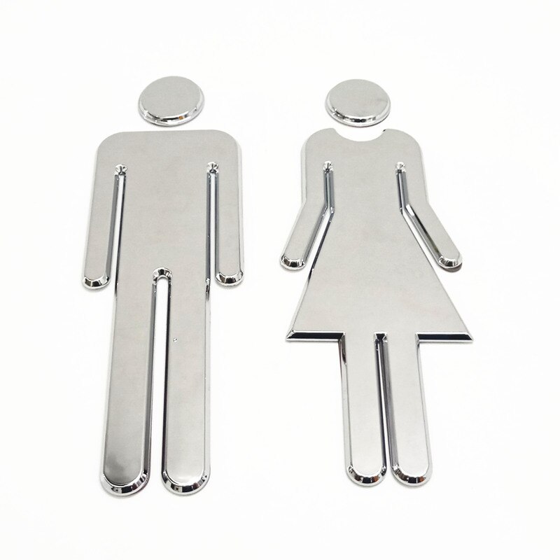 3D DIY Men Women Toilet Door Sign Sticker Bathroom Restroom WC Door Sign for Toilet Door Sign Wall Sticker Door Entrance Sign