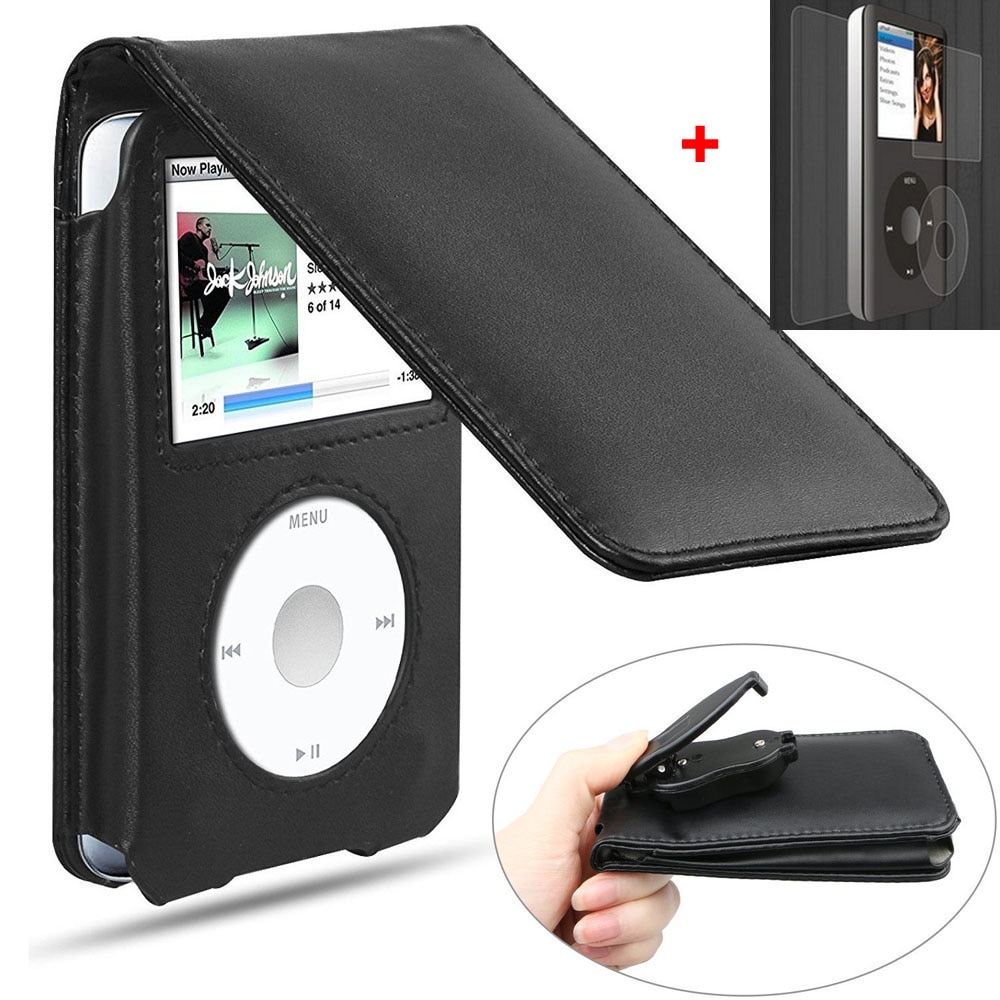 Running Camel Leather Case for Apple iPod Classic 80GB 120GB 160GB With Belt Clip + Full Body Protective Film For iPod Classic