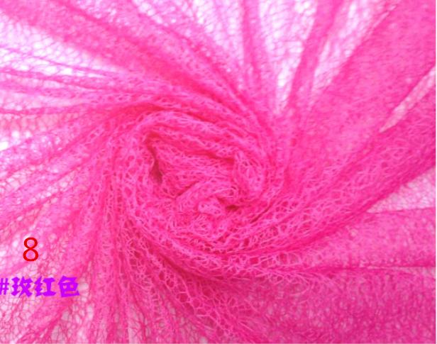 160*50 cm Mesh Gaas Kaasdoek Wraps met Matchende Bloem Hoofdband Volledige Set Voor Pasgeboren Fotografie: 08