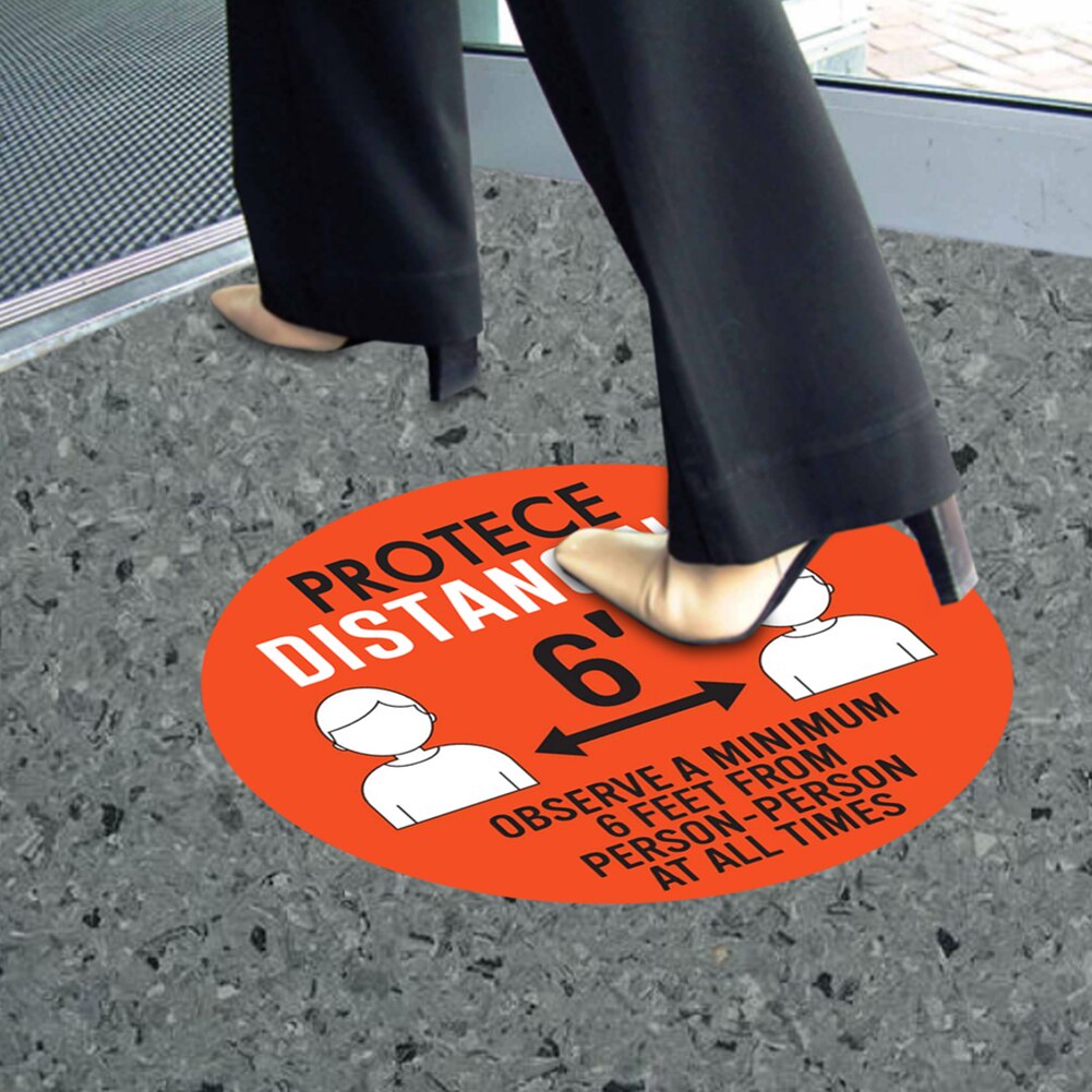 Social Distance Floor Sticker Wait Here Keep 6ft In Between Distance Marker Floor Decal For Social Distance While In Line