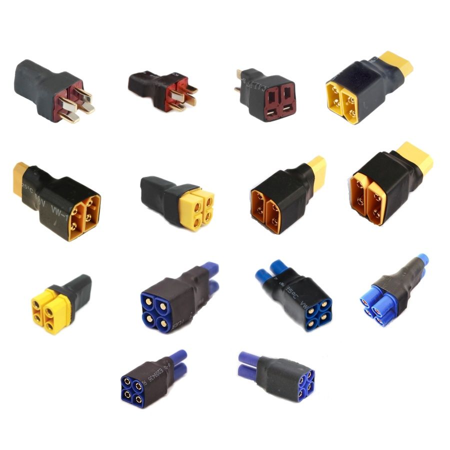 1 SZTUK Deans T Plug EC3 EC5 XT60 XT90 Równoległy adapter szeregowy Lipo Battery Converter Złącze Wtyczka DIY RC Model akcesoria