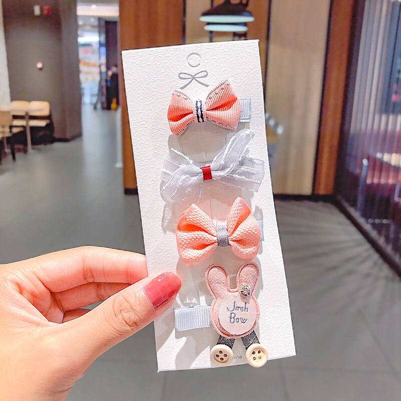 3Pcs Meisje Haarspelden Kinderen Cartoon Bloem Haarspelden Haarspeldjes Meisjes Mooie Kleuren Hair Clips Kids Baby Zoete Haaraccessoires: 08 4pcs
