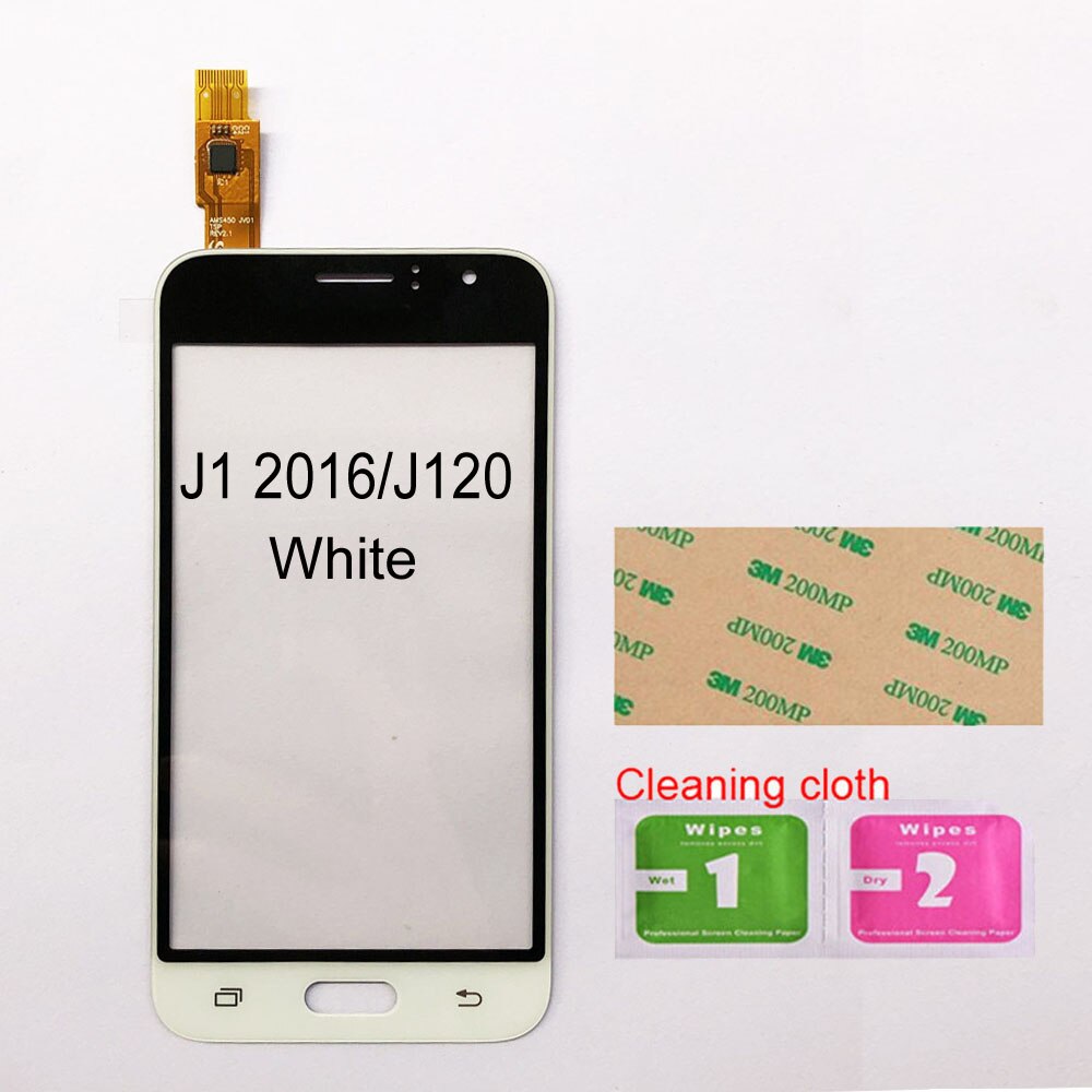 4.5 ''Voor Samsung Galaxy J1 J120F J120 Touch Screen Digitizer Sensor Touch Glas Lens Panel: White No Tools