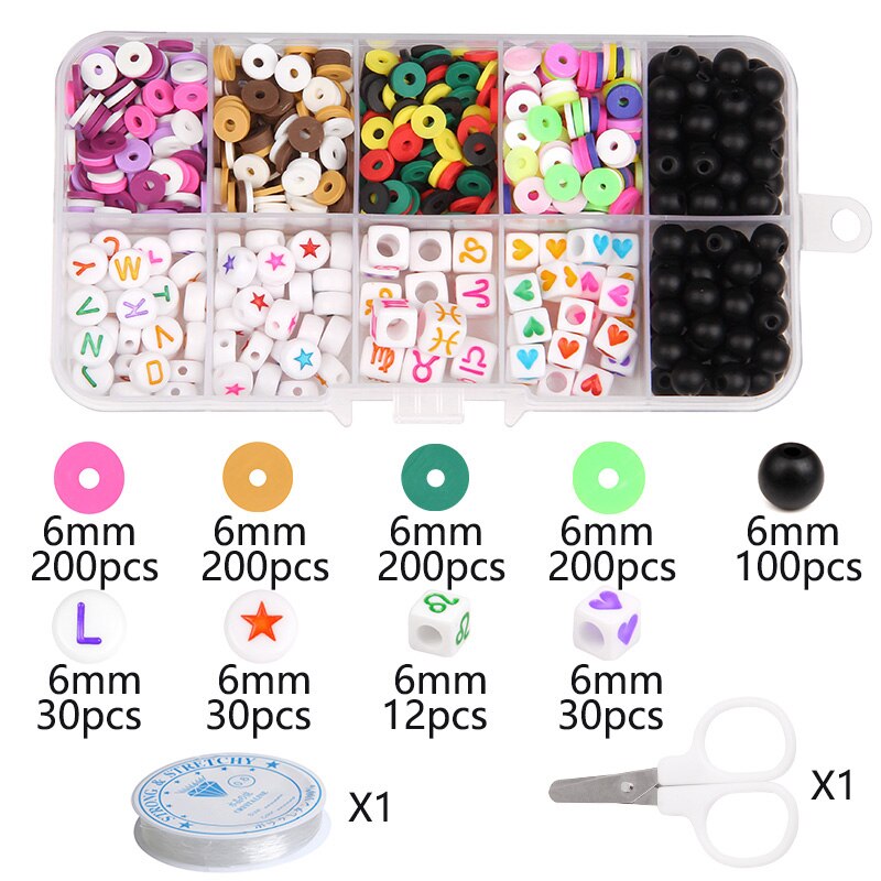 Small Seed Beads Box Set With Acrylic Letter micangas Wood Beads For Jewelry Making Bracelet Rings DIY Accessories Jewelry Kit: NO.1