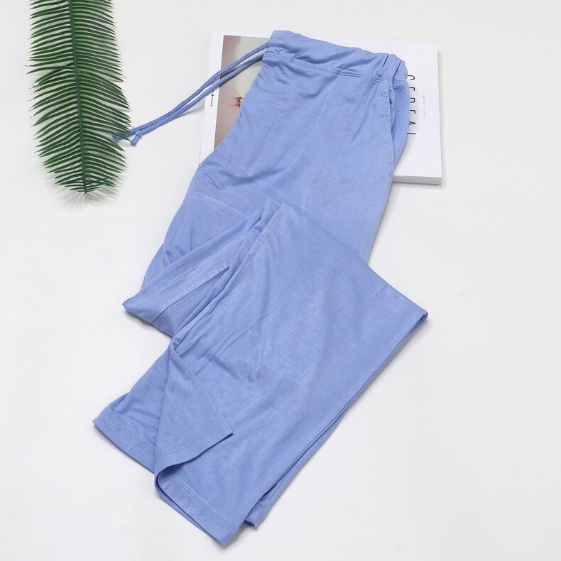 Kevät ja syksy pyjamat naisten housut modaalit ohuet kotihousut isokokoiset kotihousut aamuharjoitushousut löysästi joustavat