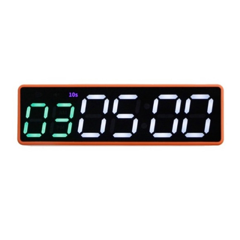Draagbare Gym Timer Interval Timer Workout Fitness Klok Countdown/Up/Stopwatch Magnetische &amp; Usb Oplaadbare: Orange