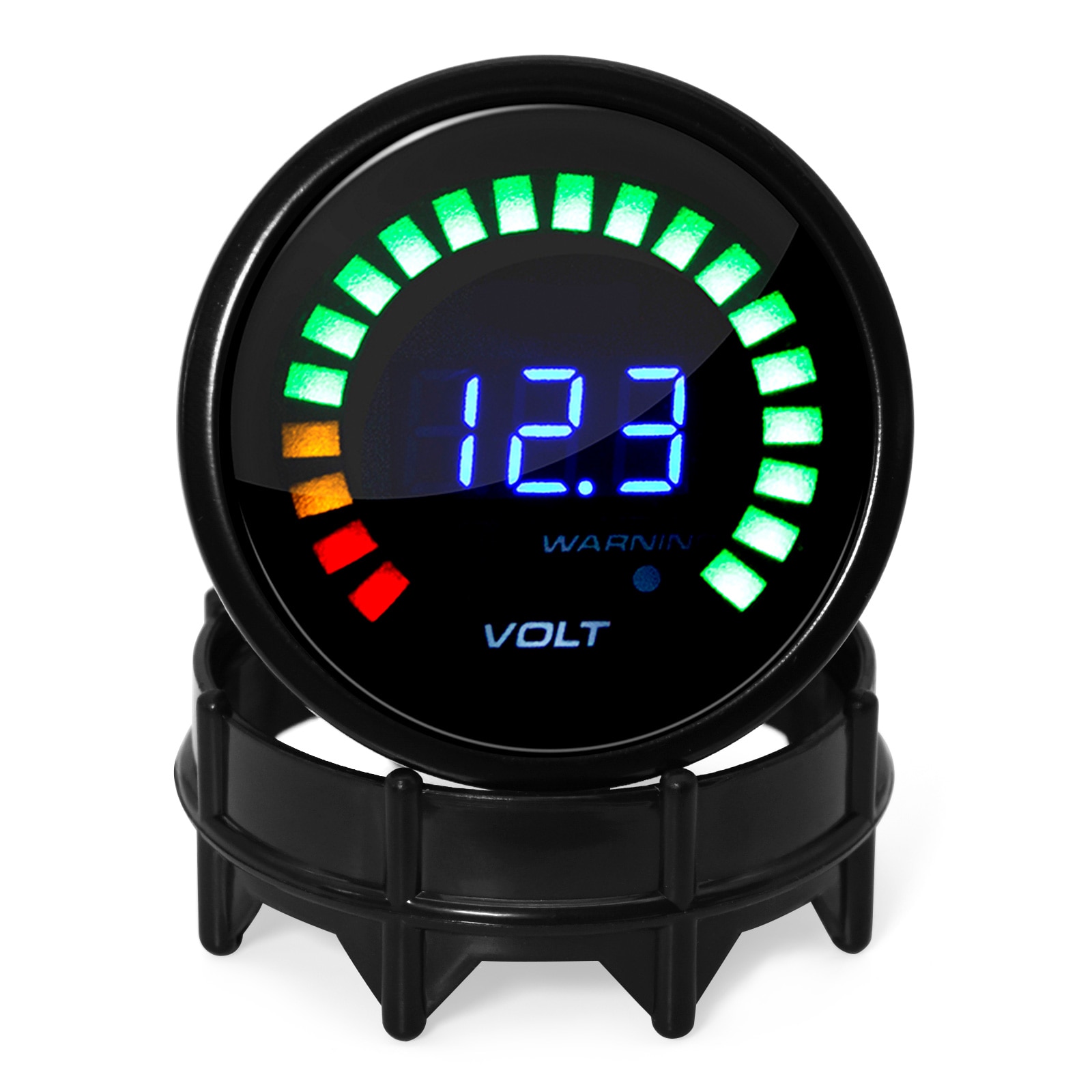 Auto Digitale Voltmeter 2 Inch 52Mm 12V Volt Gauge Meter 20 Led Black Volt Volt Meter Voltimetro Para auto Motorfiets Voltage