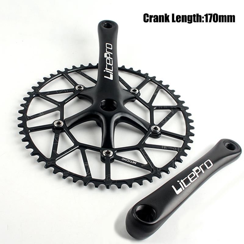 Litepro Bici Pieghevole 170 millimetri Guarnitura 130bcd Catena di Riciclaggio Della Bicicletta-anelli Manovella Set 50-58t