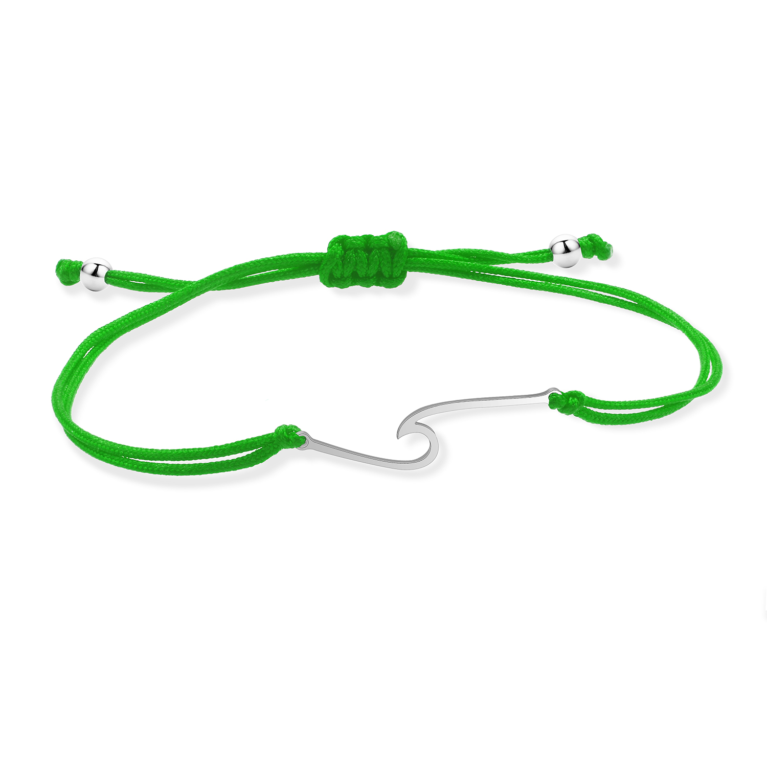 Rvs Mooie Oceaan Golf Bedelarmband Vrouwen Meisje Mode Zee Surf Rood Zwart Blauw String Handgemaakte Verstelbare Sieraden: Groene Dragonly