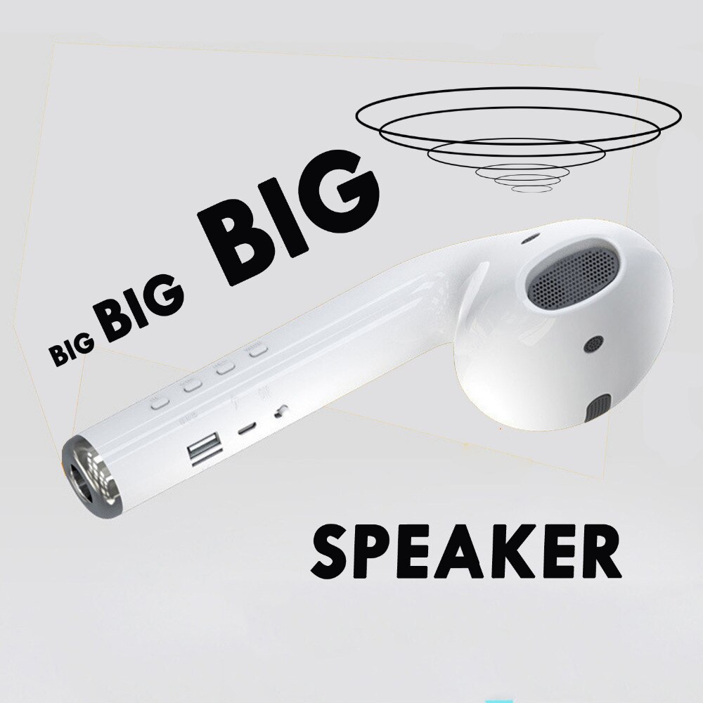 Big Earphone Giant Headset Speaker Earphone Bluetooth Speaker Portable Outdoor Loudspeaker Wireless 3D 5W Stereo Music Surround: Default Title