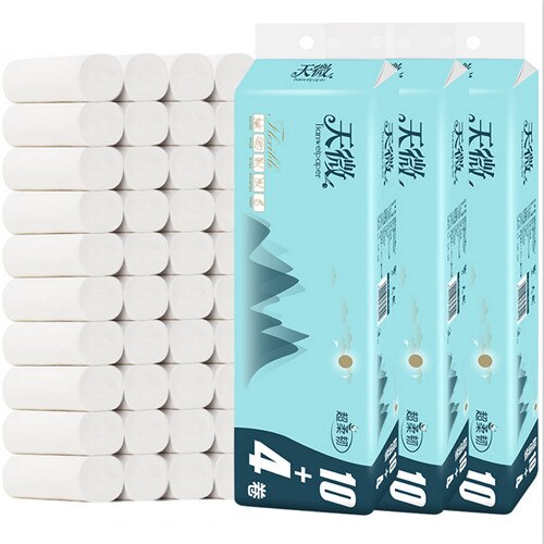 6/12/14/18 rolls Durable Toilet Roll Paper Home Kitchen Bath Toilet Roll Paper Tissue Roll 4 Layers Thicken Toilet Roll Paper: 14 Rolls