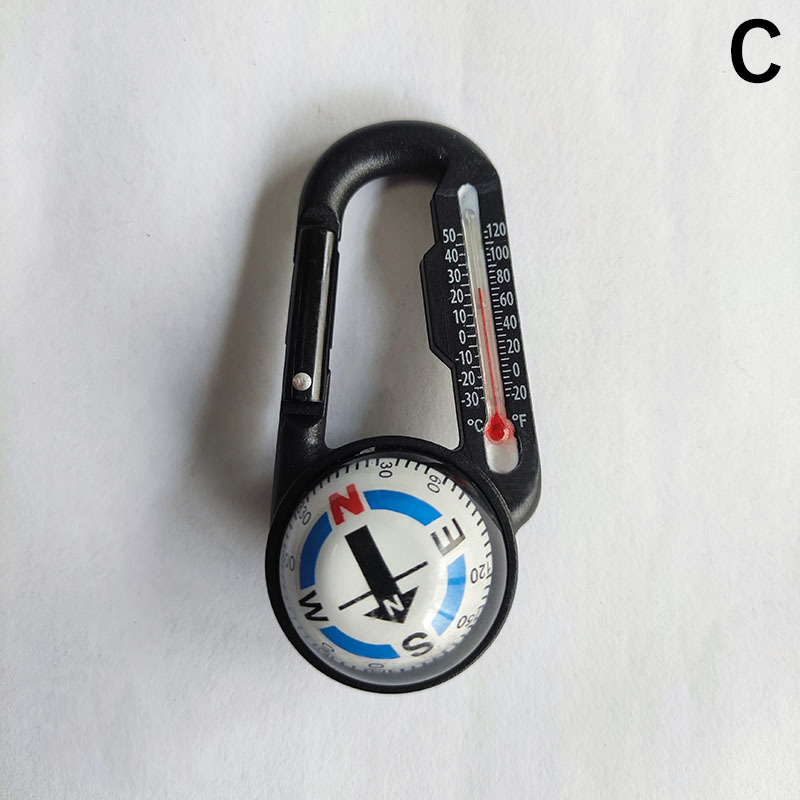 Kompas Wandelen Backpacking Accessoires Outdoor Camping Bergbeklimmen Gesp Mini Kompas Karabijnhaak Sleutelhanger Thermometer