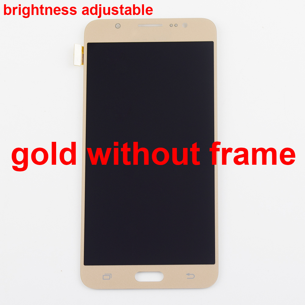 For Samsung Galaxy J7 LCD J710 SM J710F J710FN J710M J710H J710A DS LCD Display + Touch Screen Digitizer Assembly Frame: Gold without frame