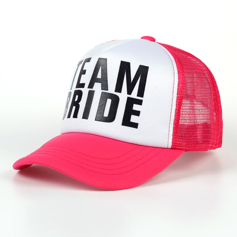 rose BRUID TEAM BRUID Vrijgezellenfeest baseball Trucker Rapper Cap Hoed Bachelorette wedding Bridal Party Caps