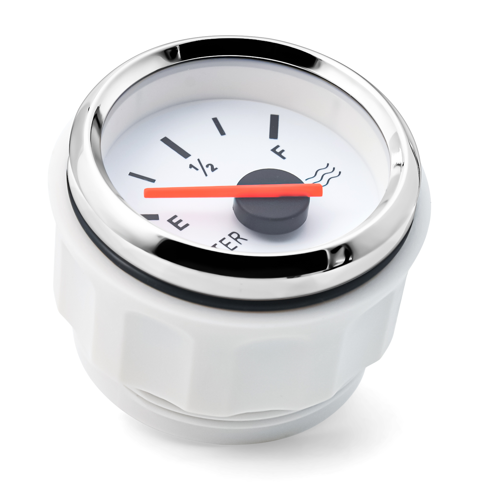 0–190 Ohm Wasserschwimmer-Sensor + Wasserstandsanzeige, rote LED, 52 mm Wassertank, Messgerät, Anzeige für Marine, Auto, Wohnmobil, Wohnmobil, Yacht, 9–32 V
