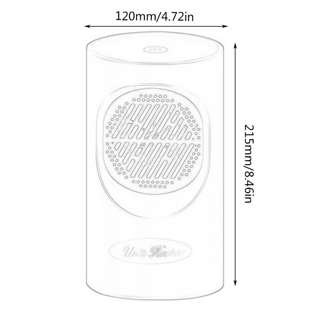 Electric Heater And Cold Wind Mini Cartoon Heater Touch Screen Version Desktop Home Heater