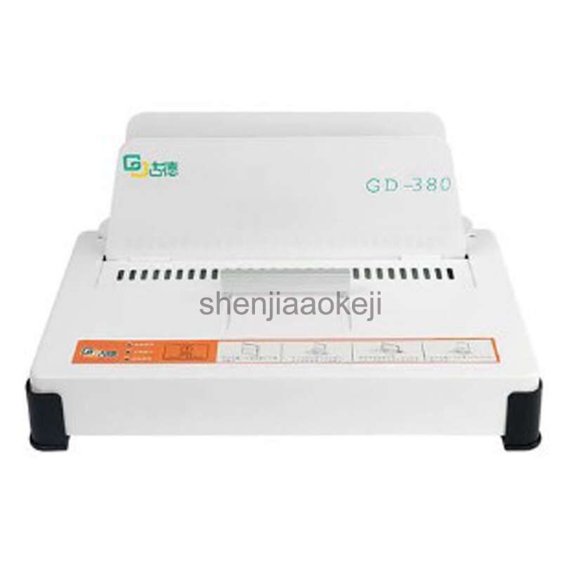 Máquina de vinculação gd380, documentos de contrato, a4, adesivo automático, colagem para livros, 100w