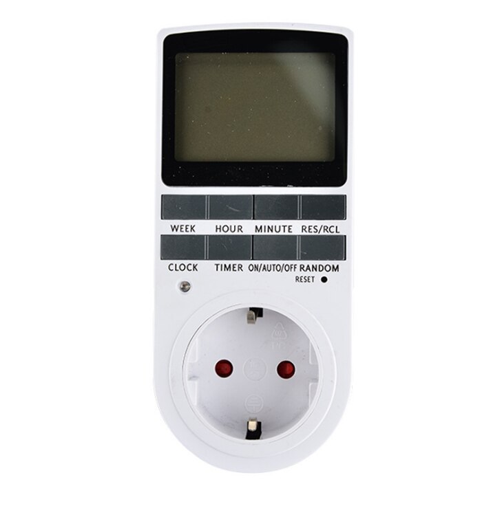 240v 10a timers kontakt stik elektronisk digital eu plug-in programmerbar 7 dage 12/24 timers timer kontakt stik