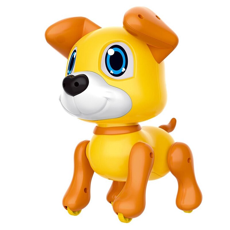 Cartoon Robot Dog Gesture Sensor Hand Control Induction Following RC Cute Tracker Toy for Christmas: Yellow