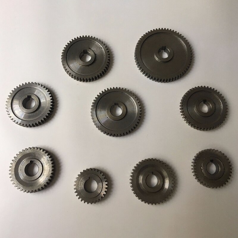 ! 9 stk/sæt  cj0618 husholdnings lille drejebænk, mikro drejebænk gear, metal udskiftning gear