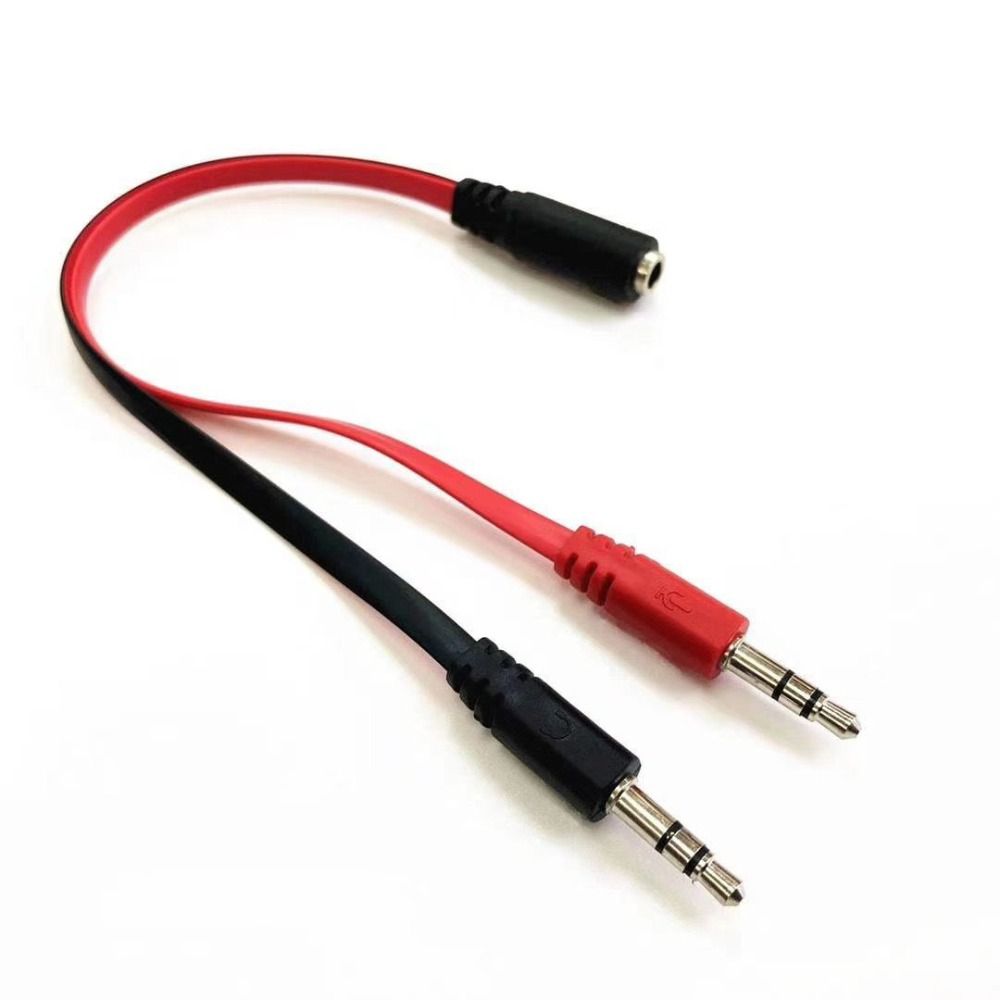 1 Man Naar 2 Vrouwelijke 3.5 Jack Audio Splitter Kabel 1 Vrouw Naar 2 Mannelijke Adapter Snoer Stereo PVC voor hoofdtelefoon/Oortelefoon/Computer/: Rood