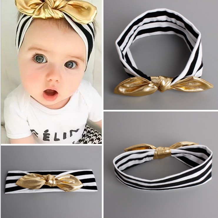 Bandeau pour bébé fille, Turban en tissu, nœud papillon, couvre-chef pour -né, diadème, , ruban, oreilles de lapin