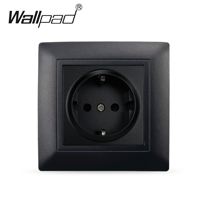 16A presa a muro quadrupla EU telaio in vetro cristallo 4 prese elettriche presa bianca nera dorata grigia 110V 250V per la casa: Tipo4