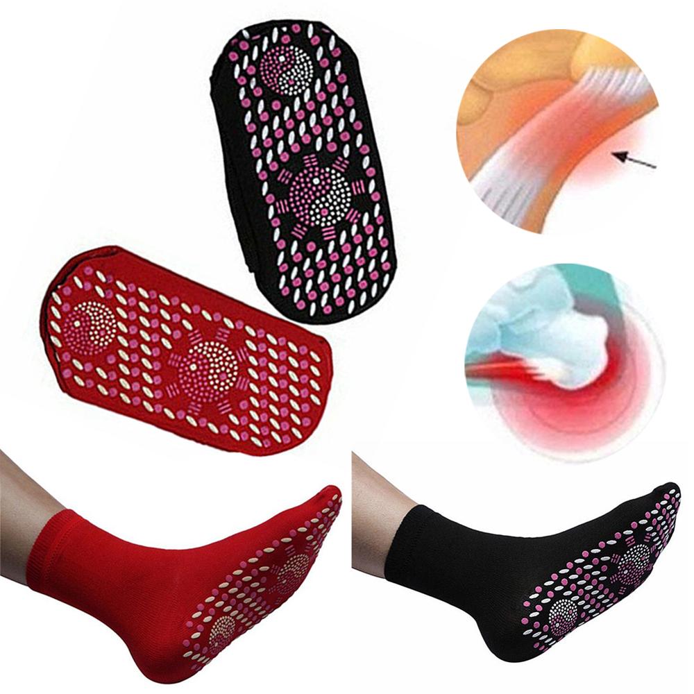 2Pairs Self-Verwarming Magnetische Sokken Zelf Verwarmd Sokken Tour Magnetische Therapie Comfortabele Winter Warm Massage Sokken Pression