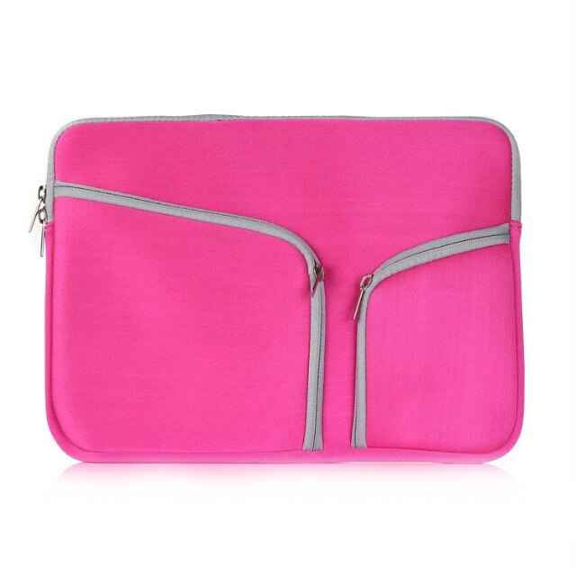 Laptop Sleeve For Macbook Pro Air Retina 11 12 13 15 inch Notebook Bag Pouch Double Pocket Zipper A1706 A1707 A1770 A1932: Red / For Macbook 15 inch