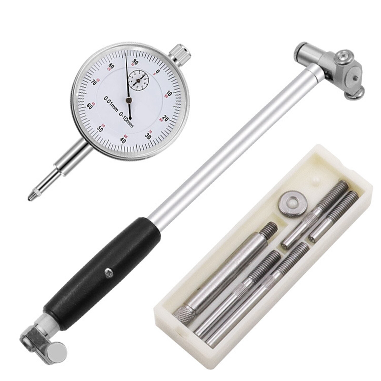 Outil de mesure dimensionnelle, indicateur de diamètre intérieur, métal Portable, haute précision, 50-160mm, jauge d'alésage à cadran