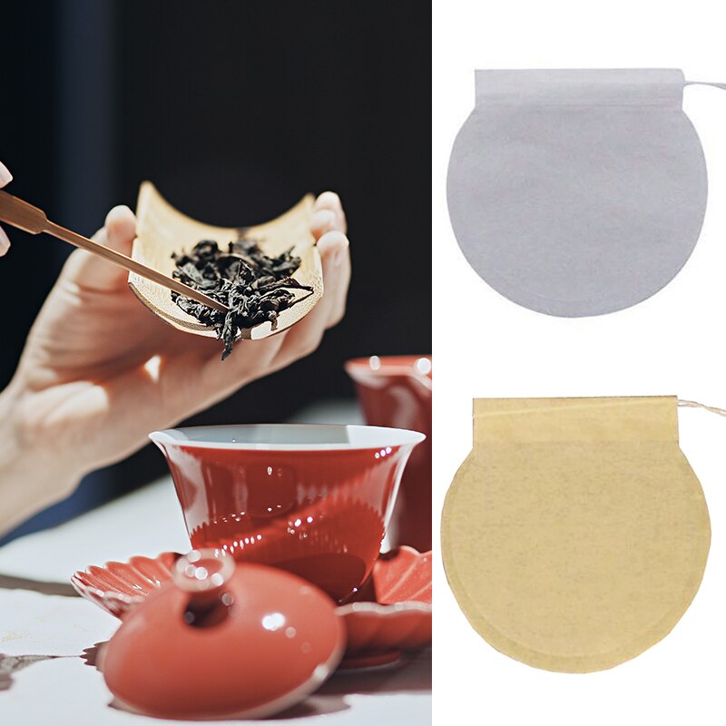100 Pcs/Lot Disposable Tea Bags Empty Scented Tea Filter Bag With String Tie Heal Seal Paper Teabags For Herb Loose Tea Tools