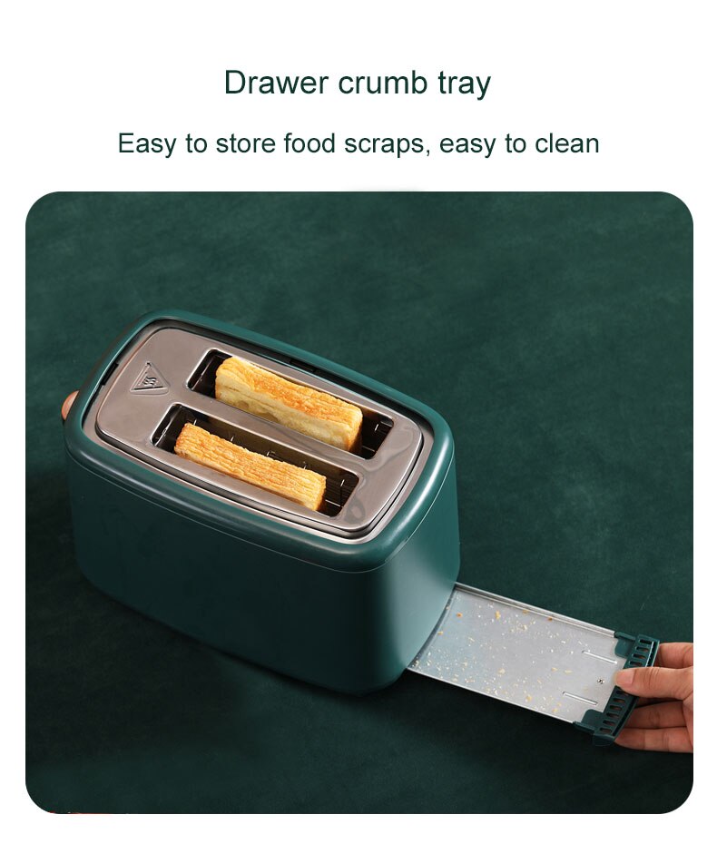 DMWD Automatic Bread Toaster Baking Toast Oven Cooker Electric Breakfast Machine Multifunction Bread Maker 2 Slices Slot