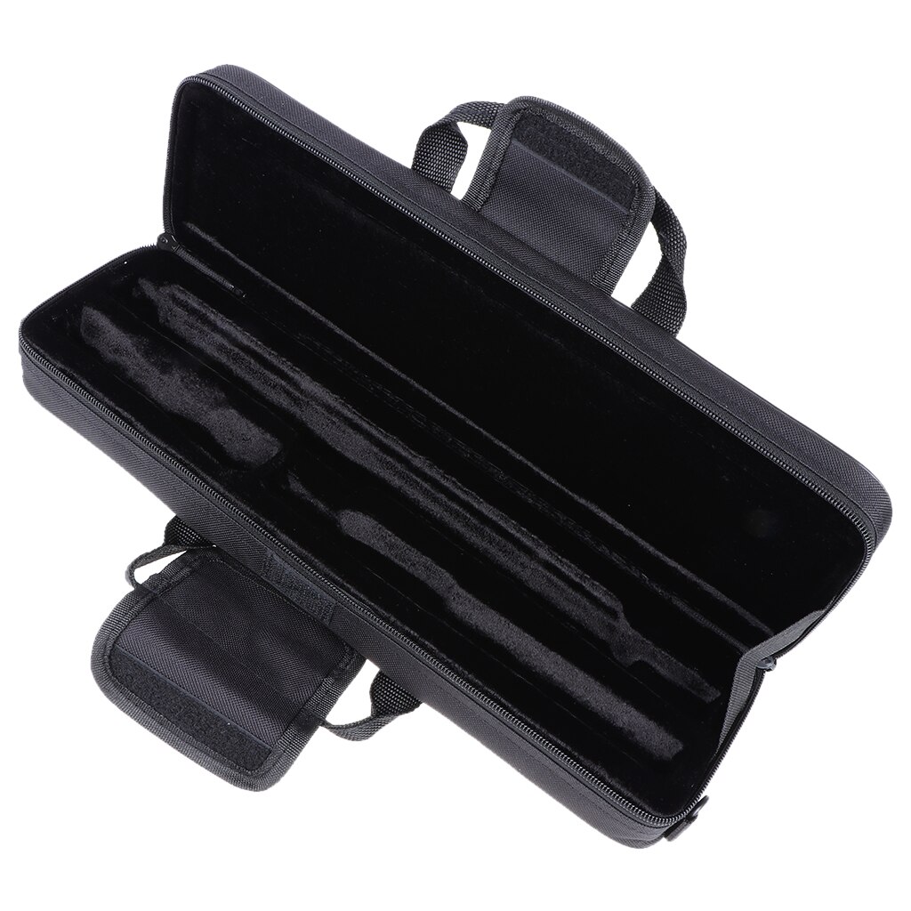 Klassieke Gewatteerde Fluit Carry Case Bag Cover Met Side Pocket Schouderriem