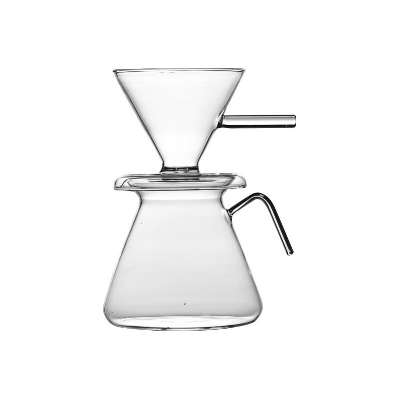 Draagbare Infuus Koffiezetapparaat Glazen Pot Espressomachine Ketel Percolator Melk Werper Thee Pot Herbruikbare Giet Over Koffie Filters