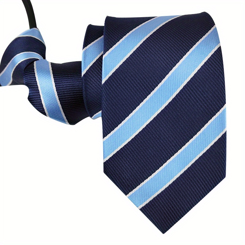 Easy Pull Lazy Tie 1pc 7CM/2.75inch Convenient Tie Business Leisure Navy Blue Series: Yellow