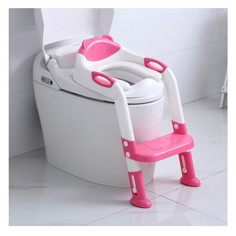 Baby potte træningssæder baby folde toilet træning potter børn sikkerhedshåndtag skål urinal potter med justerbar stige
