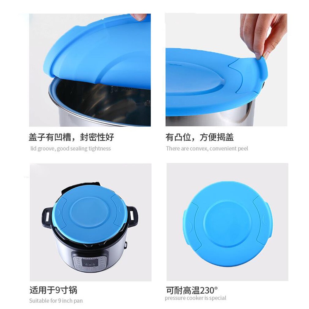 1PC Silicone Lids Multi-color with Heat Resistant Peculiarity Household Pressure Cooker Inner Tank Cover Food Grade