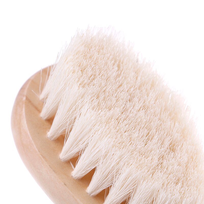 Juego de Peine y cepillo de pelo de cabra para bebé, cómodo y ecológico, para recién nacidos y niños pequeños