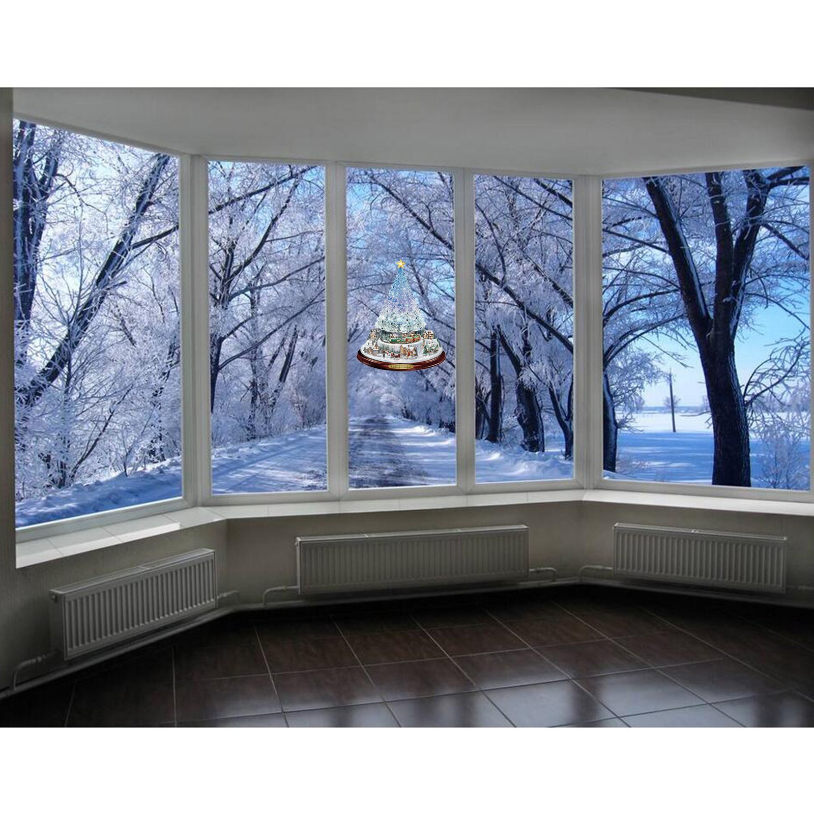 9 Styles Christmas Xmas Window Stickers Wall Home Church Class Shop Decor: style 1